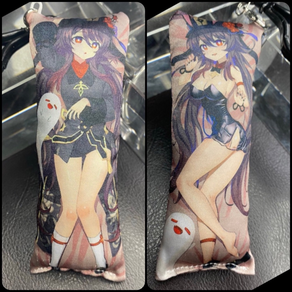 Handmade Anime Hu Tao Genshin Impact Stress Release Plush Keychain